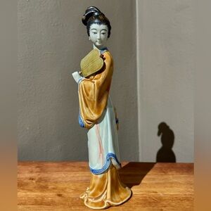 Asian Woman Figurine of a Lady with Fan.